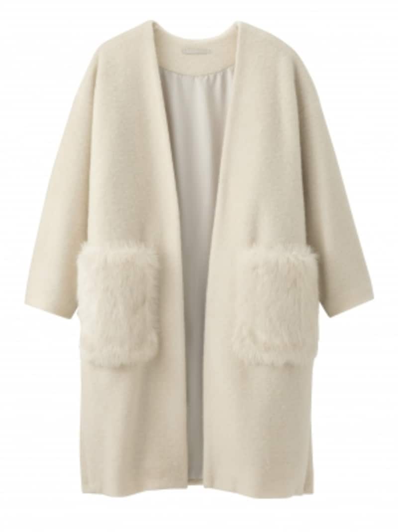 gu,フェイクファーポケットガウンコー