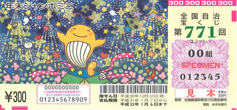 年末ジャンボ,宝くじ,年末ジャンボ宝くじミニ,2018年,1等,当せん,平成30年
