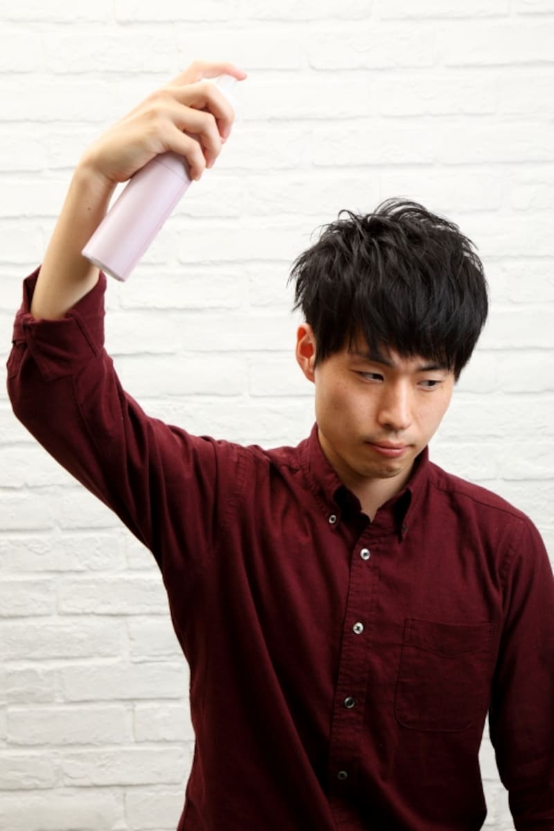 全体にスプレー