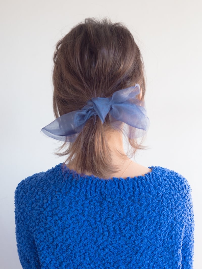 ひとつ結びで簡単クリスマスヘアアレンジ