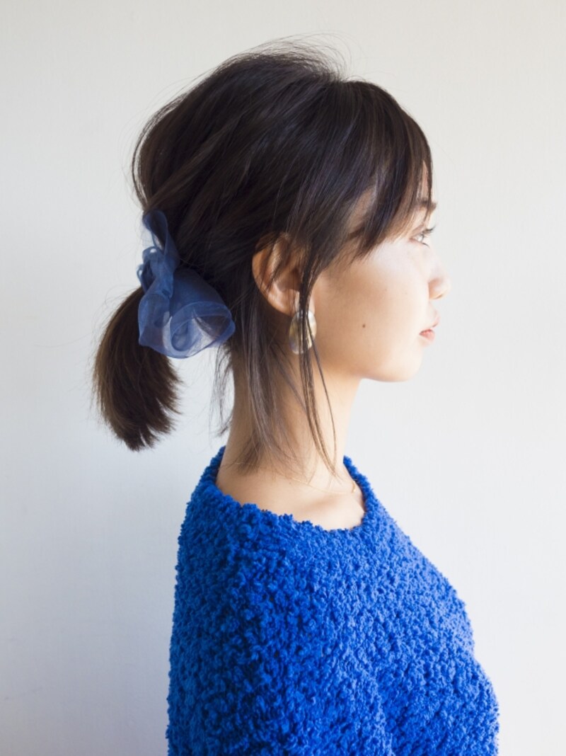 ひとつ結びで簡単クリスマスヘアアレンジ