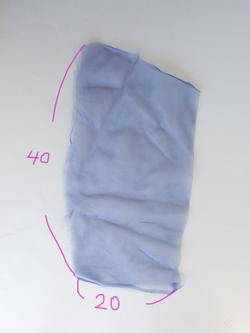 ハリのあるオーガンジー素材