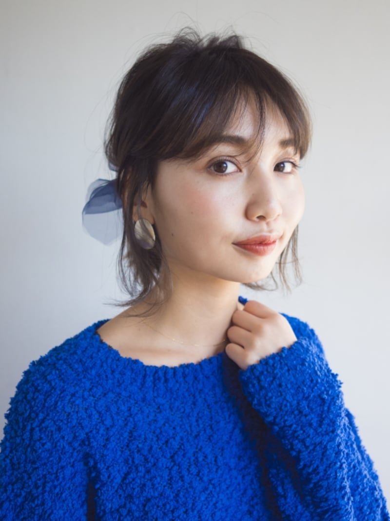 ひとつ結びで簡単クリスマスヘアアレンジ