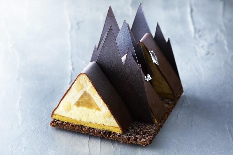 メープルと洋梨のブッシュ ド ノエル断面