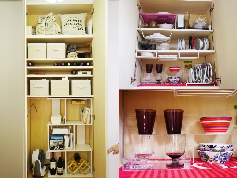 一人暮らしの部屋実例。モノが見渡しやすく、取り出しやすい収納。他の人に見せられる収納を作るのはなかなか難しいこと