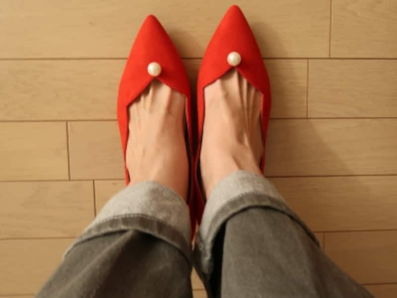 GUスカラップパンプス