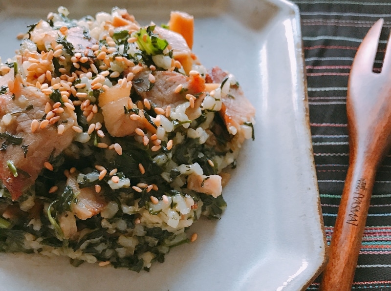 茶殻を野菜代わりに