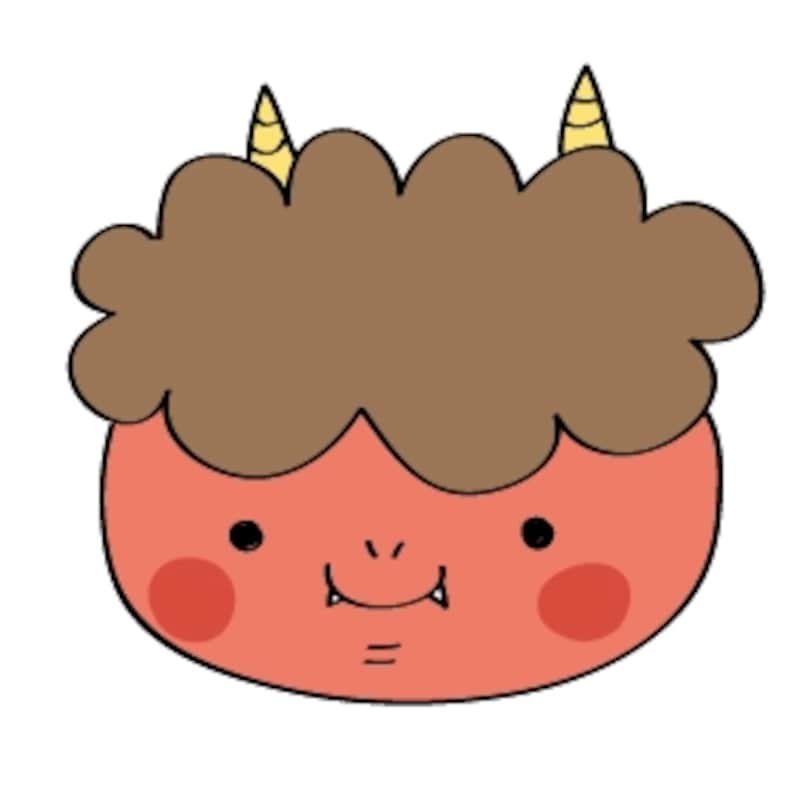 赤鬼 イラスト カラー かわいい