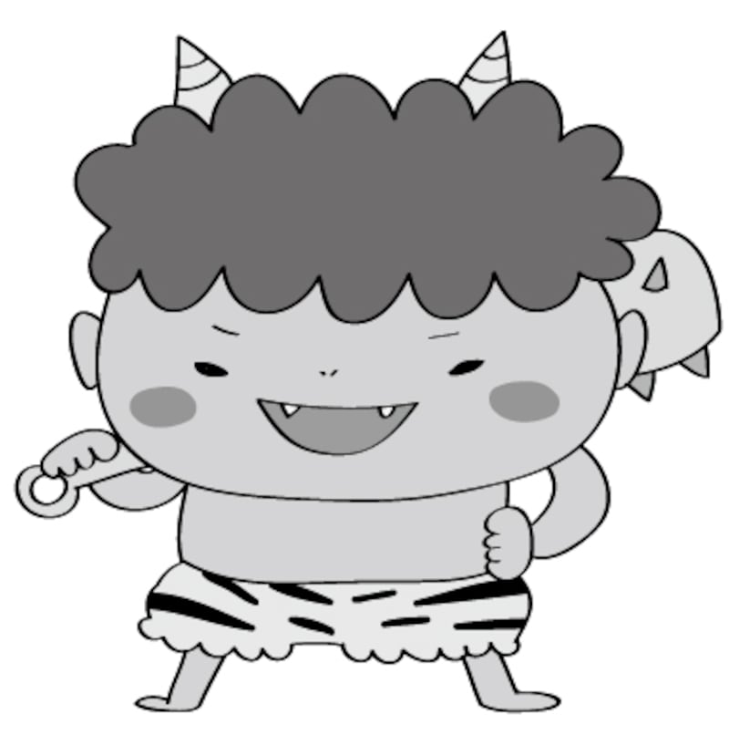 モノクロ/鬼の全身カットです。