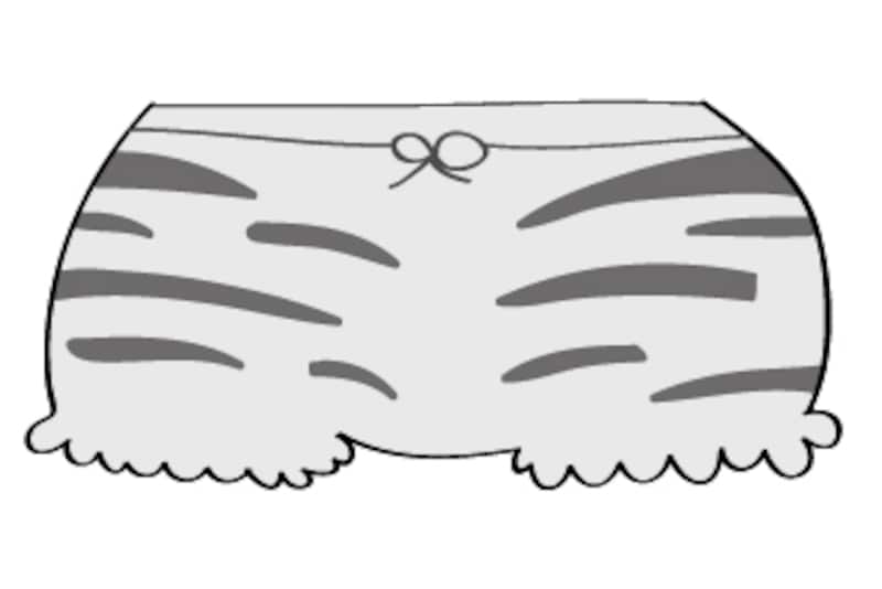 鬼のパンツ 節分 イラスト 白黒 かわいい