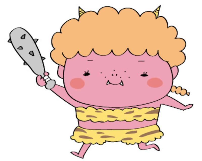 女の子 鬼 イラスト 無料 かわいい