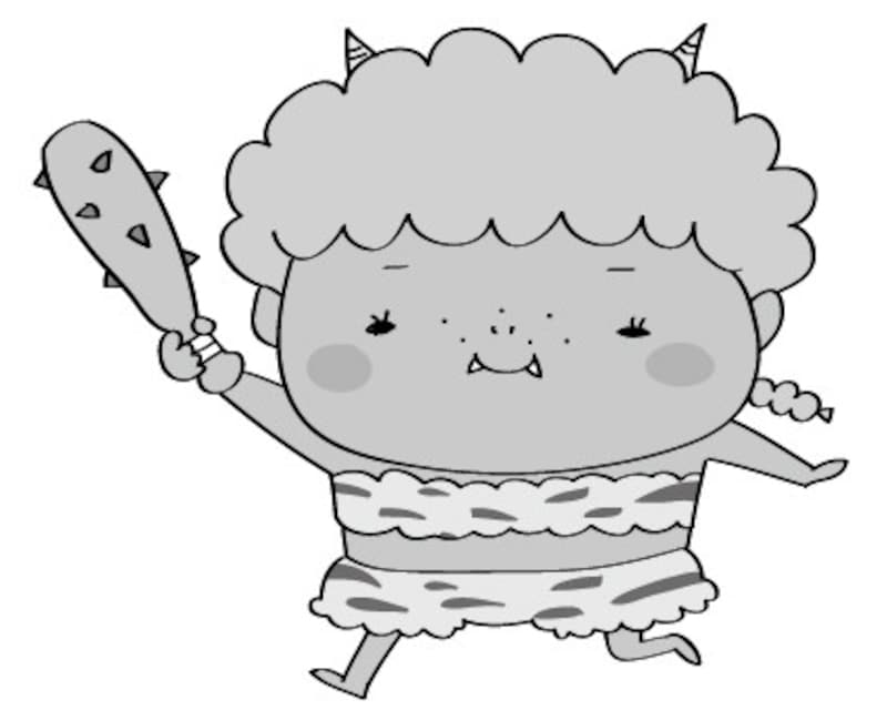 女の子 鬼 イラスト 無料 かわいい