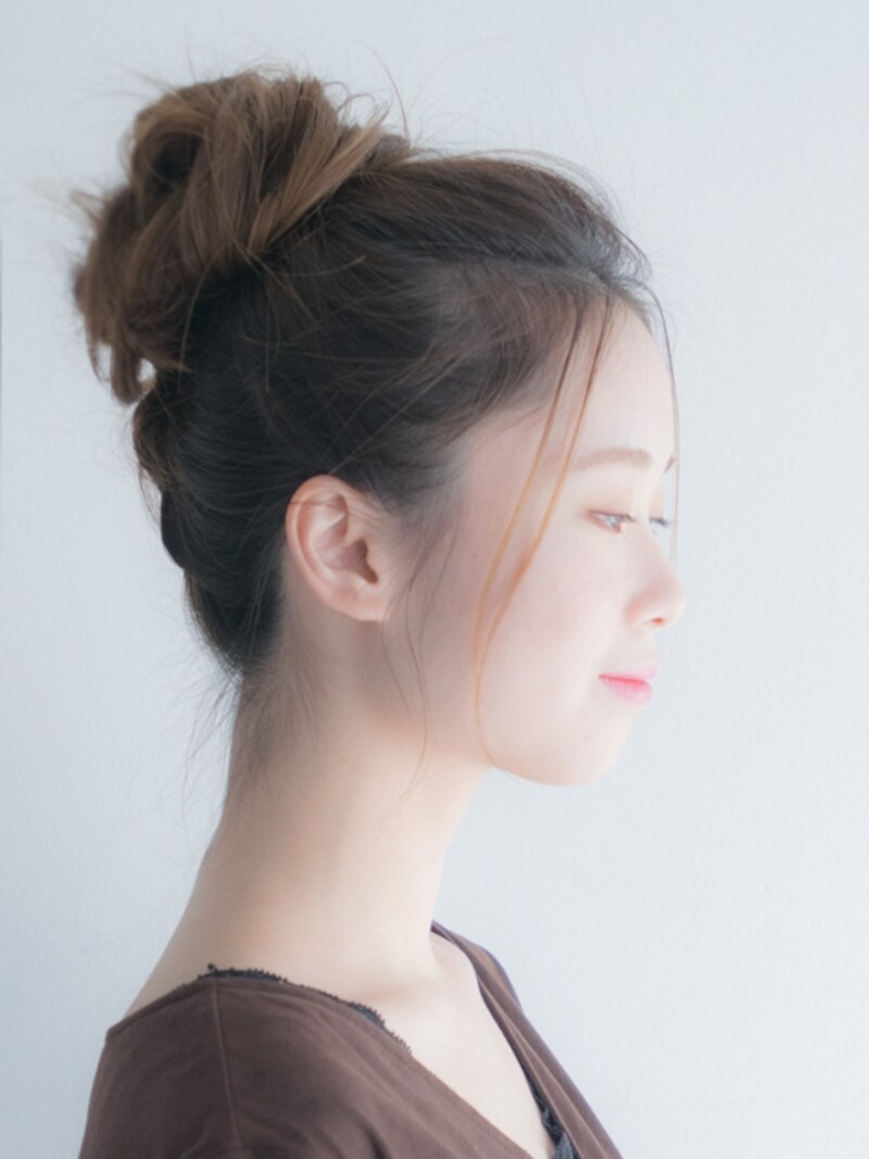 お団子を簡単にボリュームアップさせるやり方