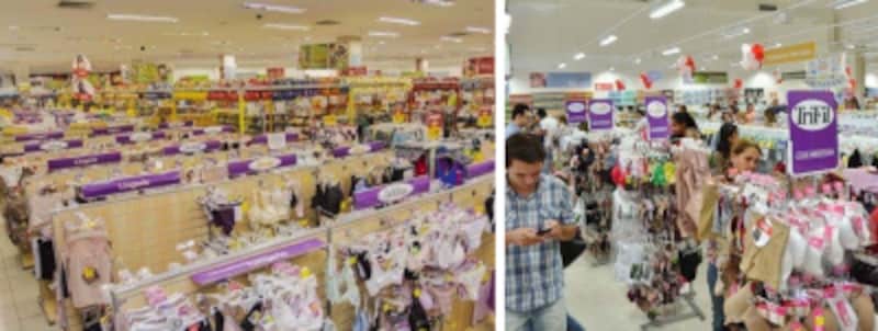 大型スーパーの下着売り場