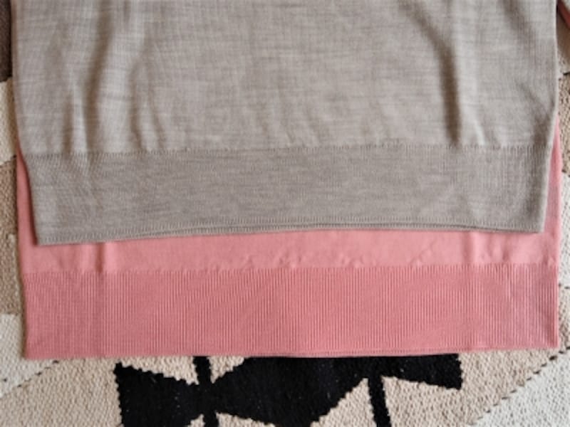 ウエスト周りのリブ感もほぼ同じ