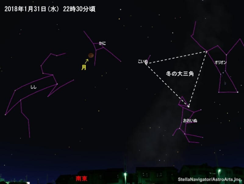 皆既中の夜空
