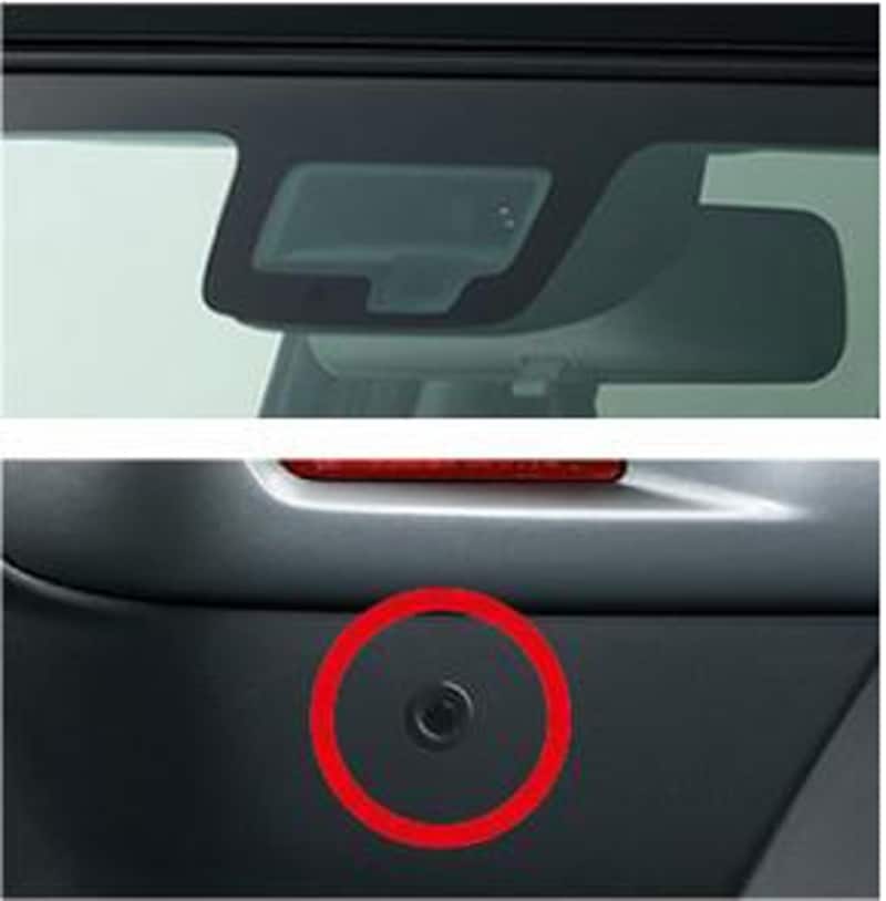 クロスビーに搭載されるデュアルセンサーと超音波センサー