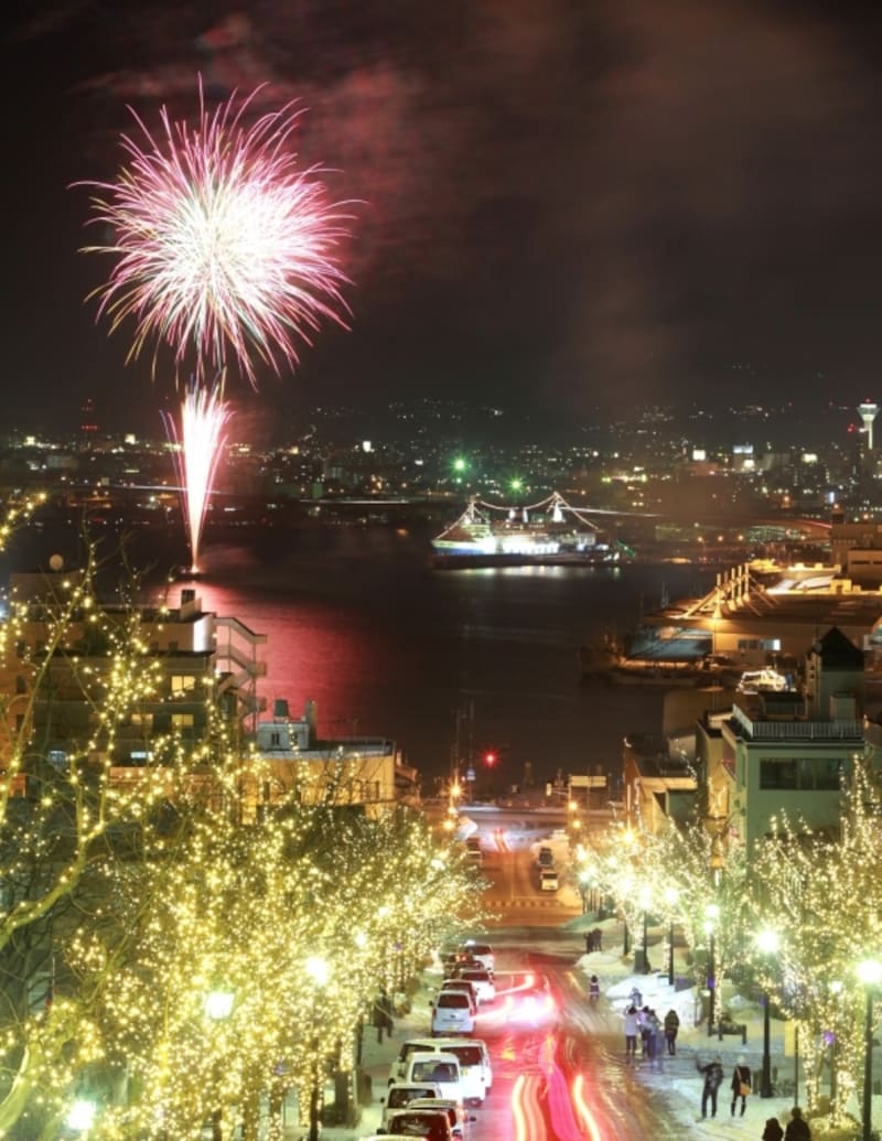 函館海上花火とイルミネーション