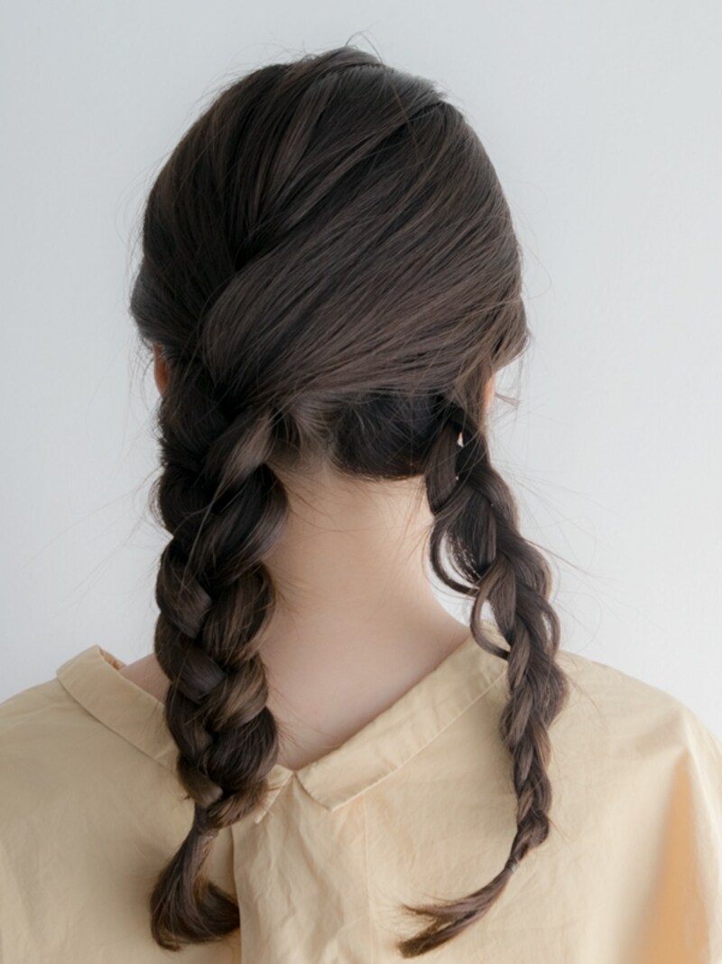 毛先をシリコンゴムで結ぶ