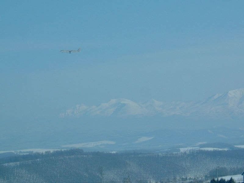 冬の北西の丘展望公園からの眺め