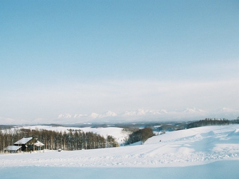 冬の四季彩の丘からの眺め