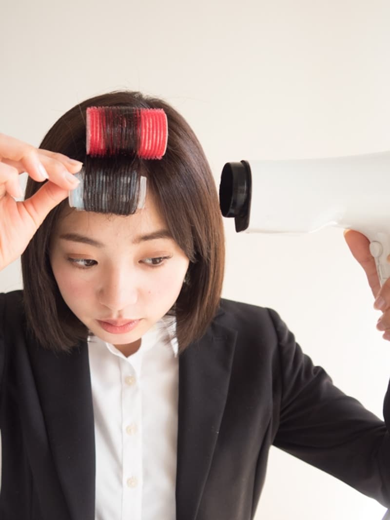 ドライヤーの弱風でそっと温める