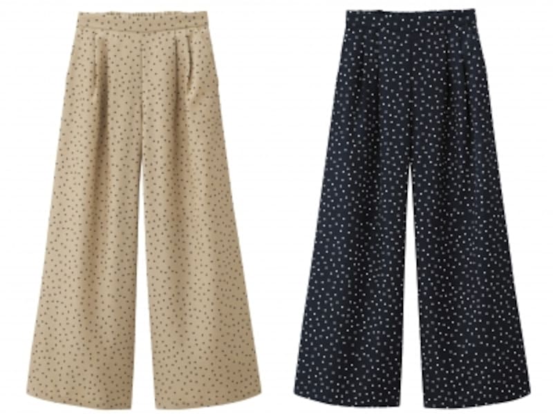 GU ワイドパンツ（ドット） 1990円（税抜）