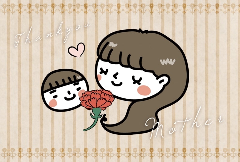 カードにも！母の日に使えるカーネーションのイラスト