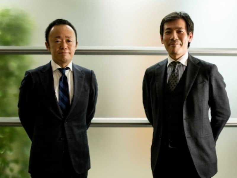 左から、AllAbout不動産投資 ガイド・宮澤、長岐隆弘氏。
