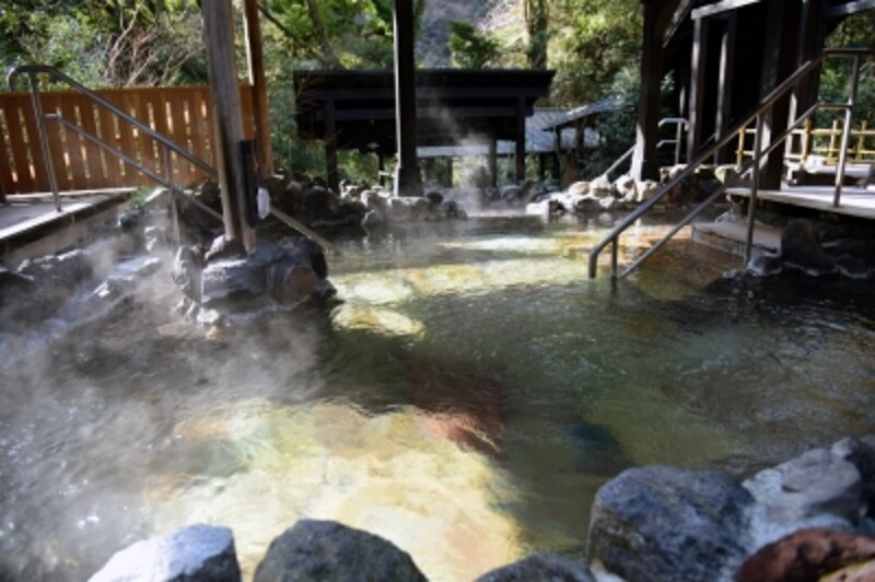 大浴場の岩風呂(女湯)