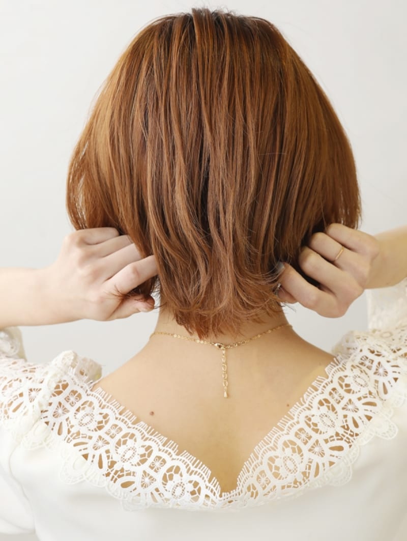 全体にスタイリング剤をつける