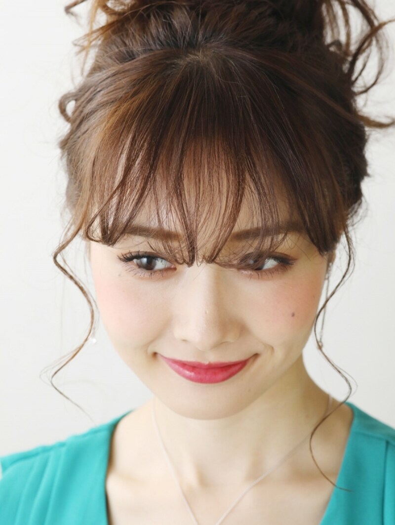 ウエットな質感のシースルー前髪