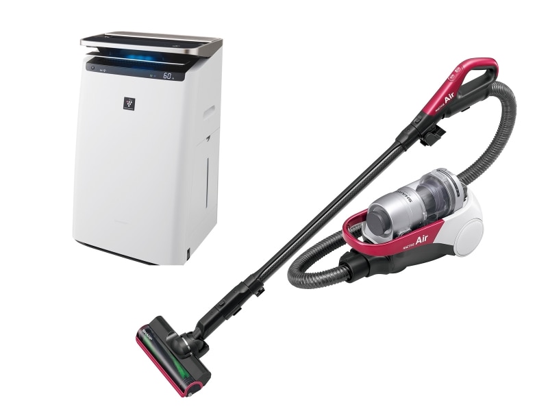 室内の空気をきれいにするために、掃除機と空気清浄機を用意しましょう