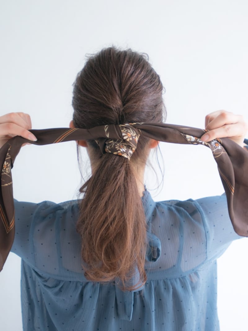 頭皮に沿うように巻きつけると良い