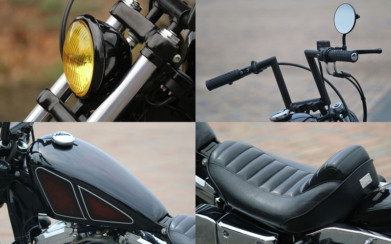 マシンを大柄に見せているディテールをとことんコンパクトにして無駄のないシルエットを手に入れている。これぞチョッパー!