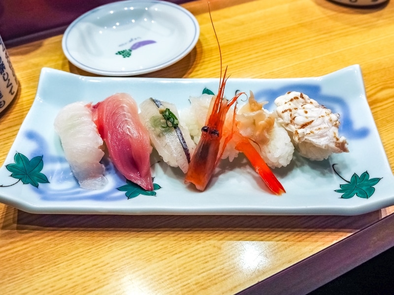 本日のとれたて握り盛合わせ@いきいき亭