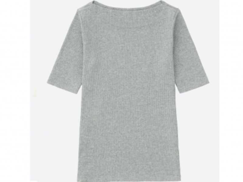 リブボートネックT(5分袖) 1000円(税抜)