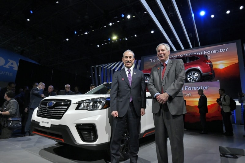 新型フォレスター発表の様子