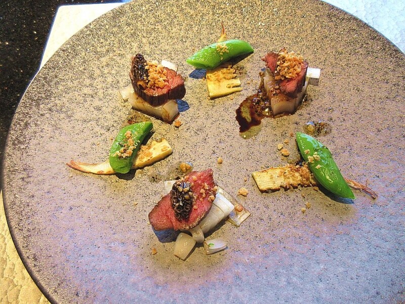 浜木綿 神戸牛モモ肉のコンフィ 筍とモリーユ茸