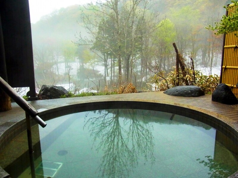 月山.志津温泉.変若水の湯.つたや.露天風呂