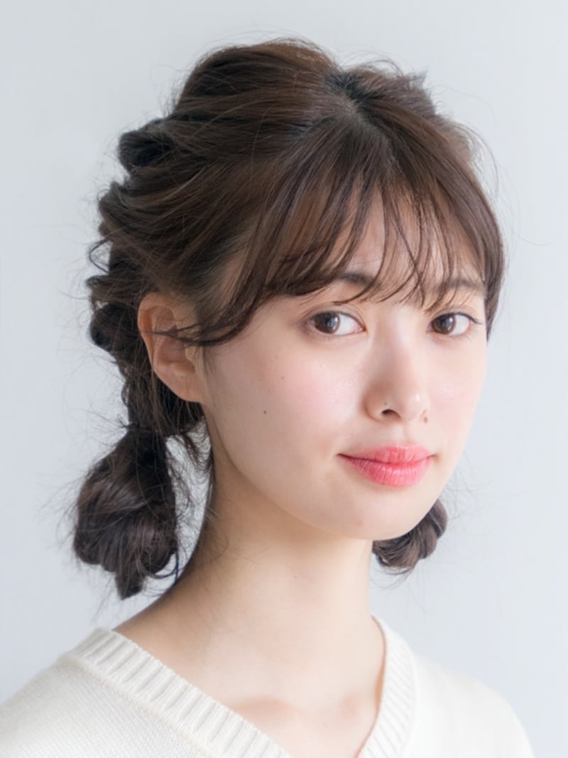 ライブ髪型・ツインお団子ヘアアレンジ