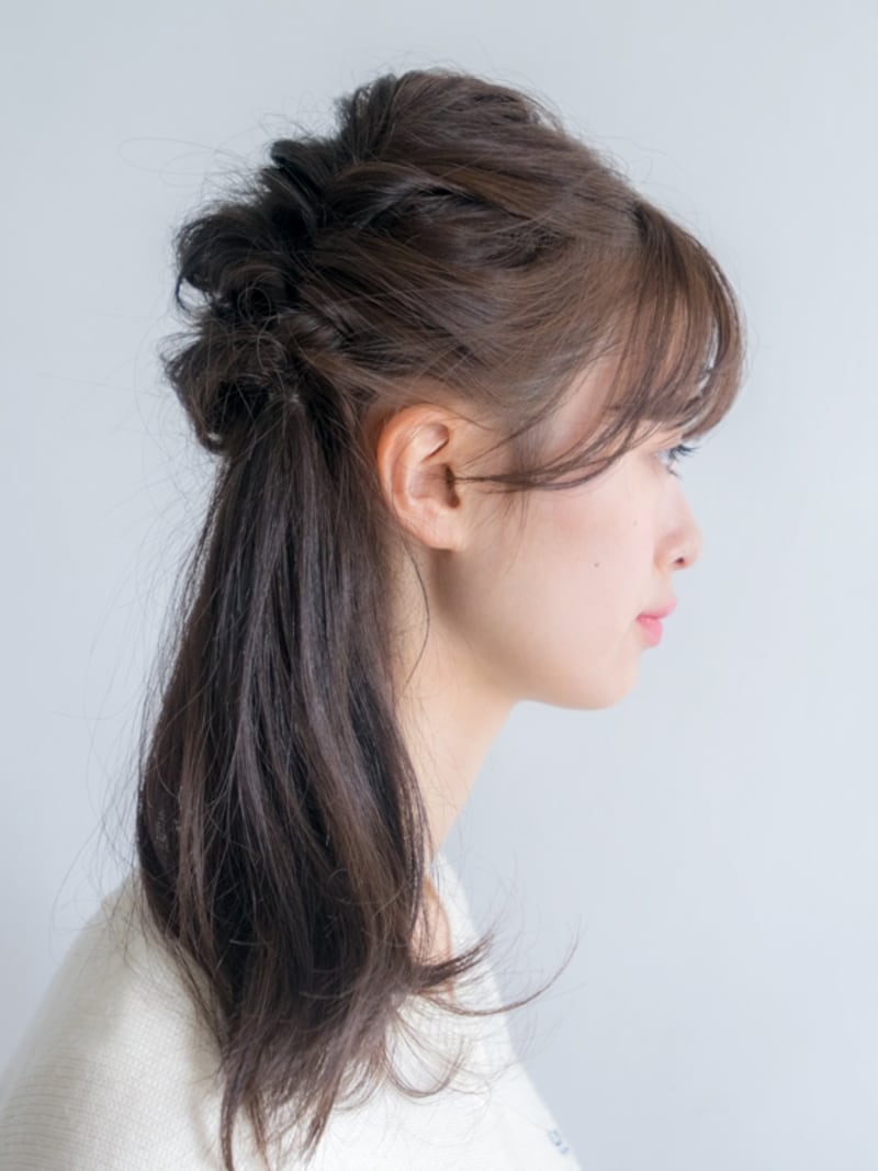 3段目は耳の中央あたりでくるりんぱ