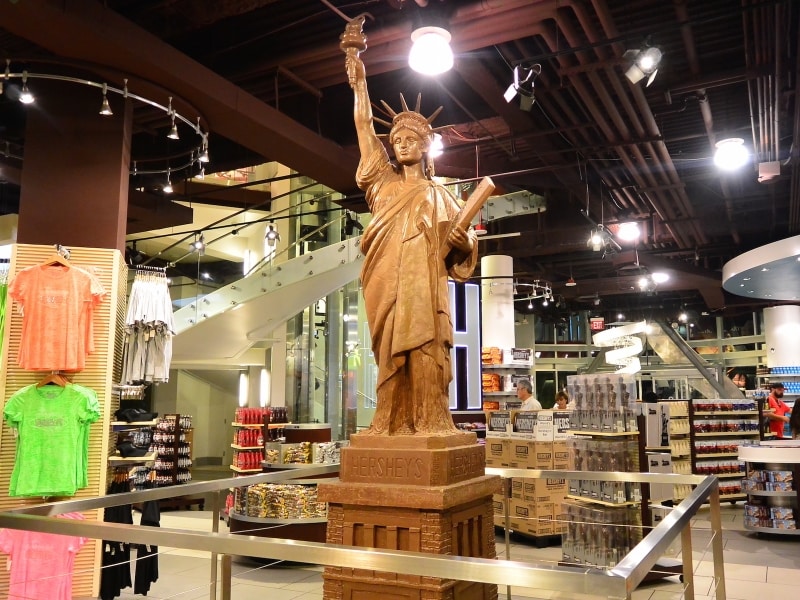 NYNYにあるハーシーチョコレートショップ