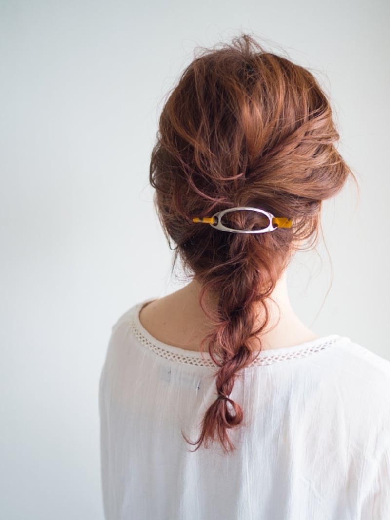 編み込み風のくるりんぱアレンジ