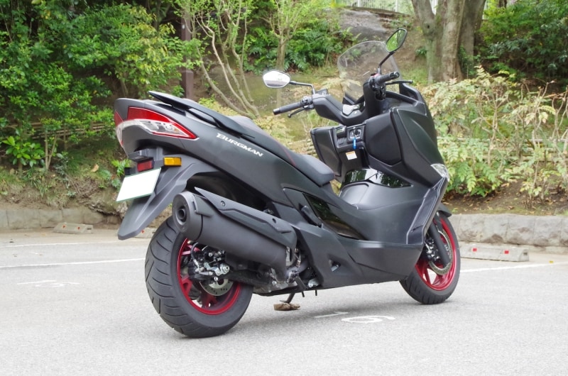 バーグマン400リアビュー