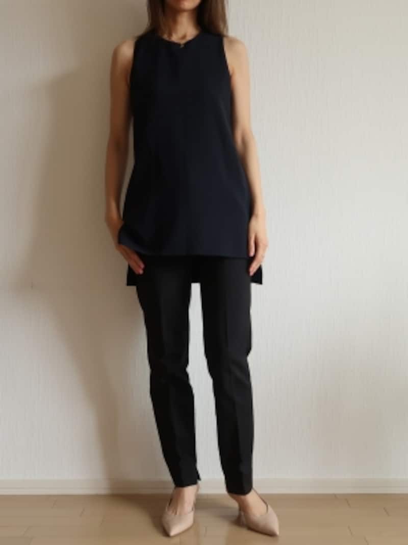 アラフォー黒パンツコーデ