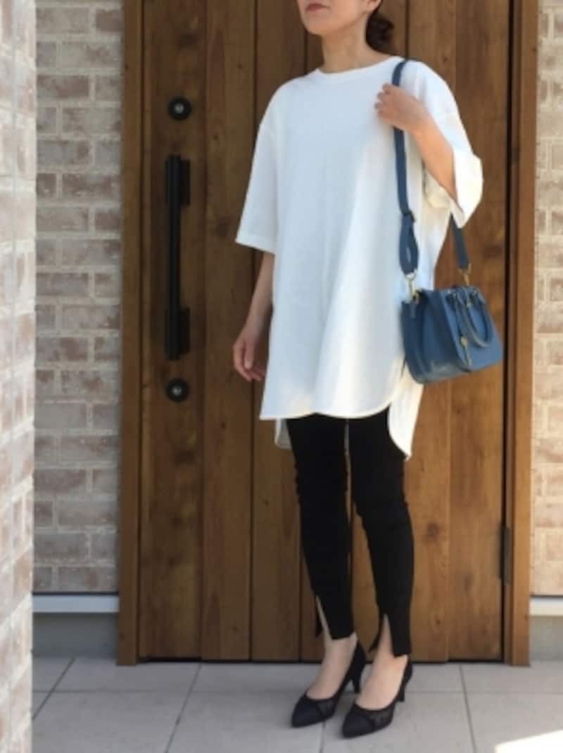 白Tコーデ