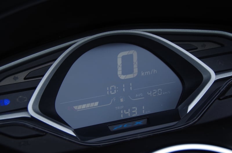 2018年式PCX(JF81)のデジタルメーターundefined視認性はバツグン!