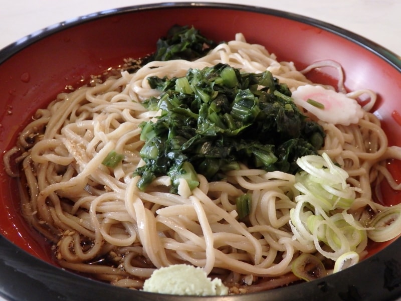 「さくらい」の「わさび菜そば」