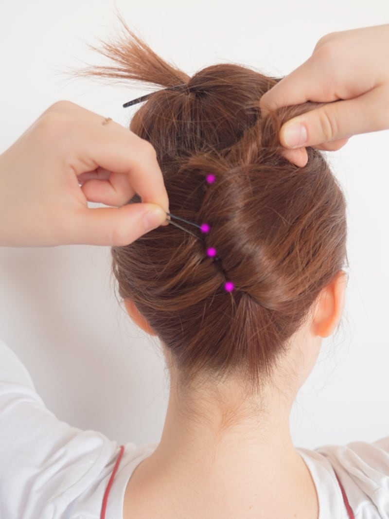 点の位置にアメピンを挿す